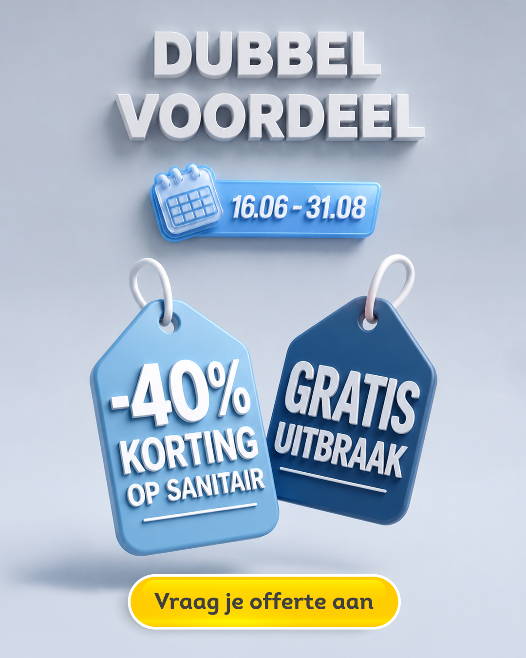 Facebook feed post for the Van Calster Dubbel Voordeel campaign