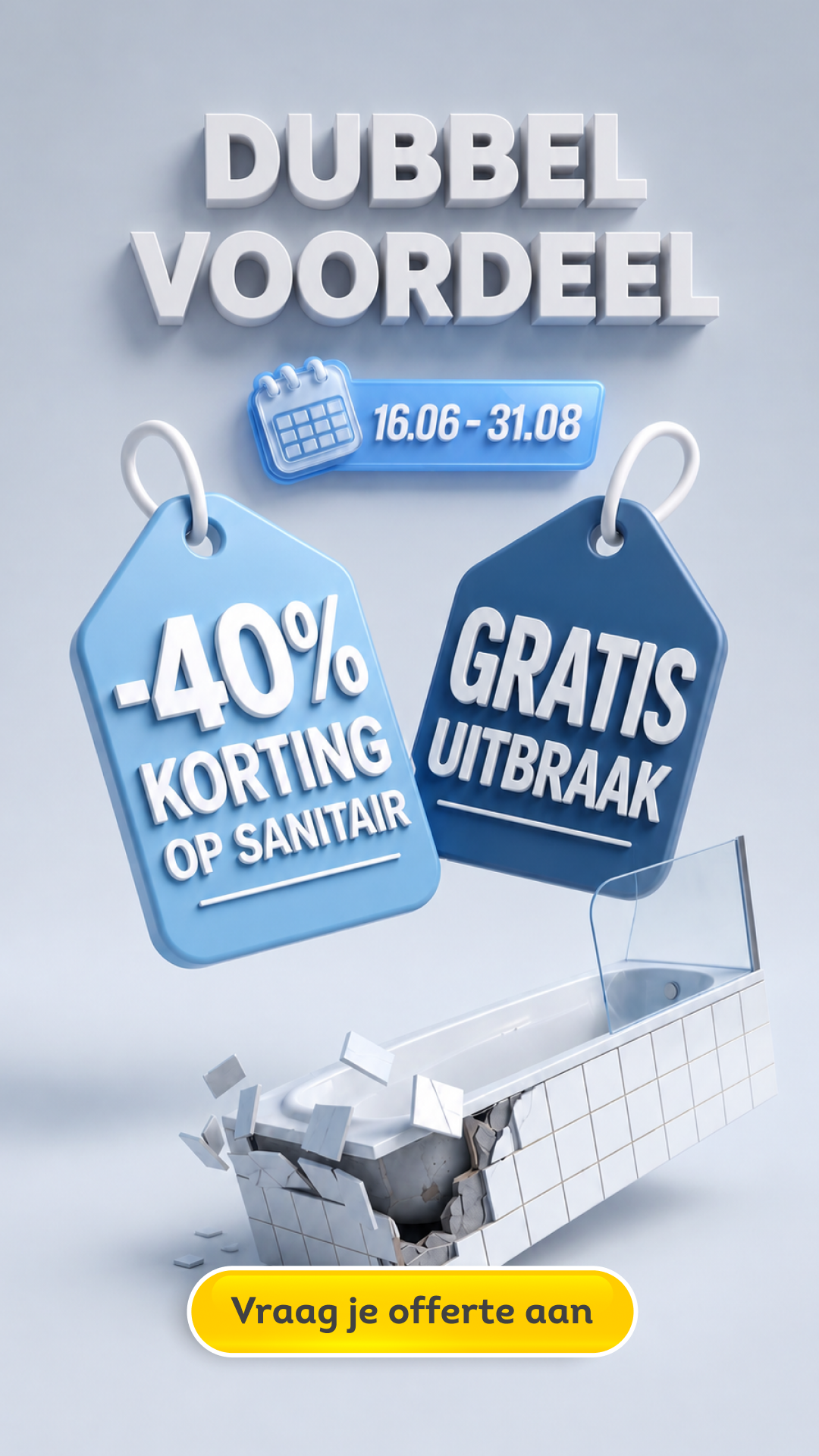 Vertical Facebook Stories creative for the Van Calster Dubbel Voordeel campaign