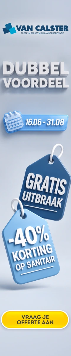 Van Calster Dubbel Voordeel campaign format, 120 by 600 pixels
