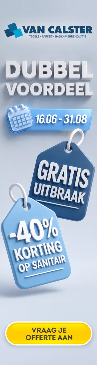 Van Calster Dubbel Voordeel campaign format, 160 by 600 pixels