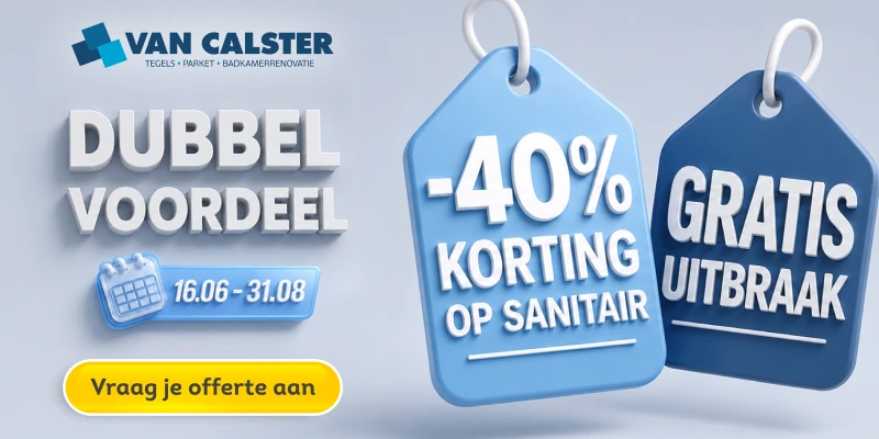 Van Calster Dubbel Voordeel campaign format, 400 by 200 pixels