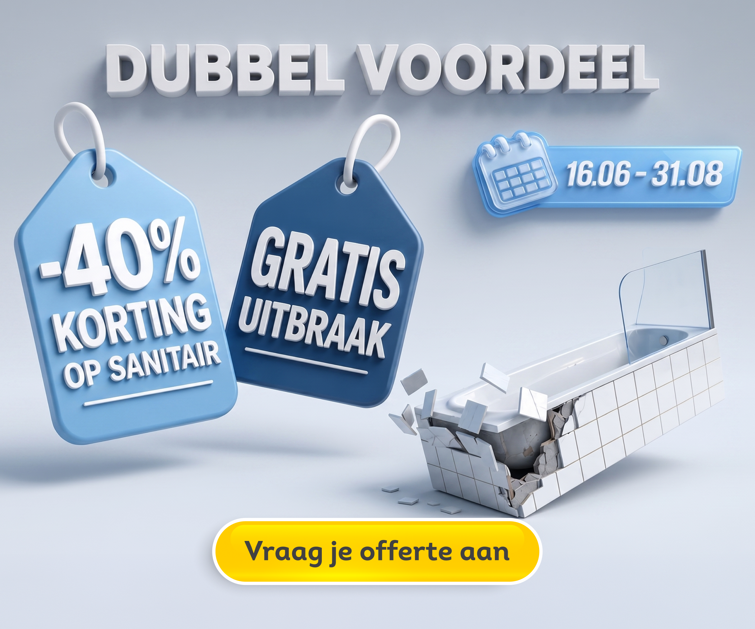 Main website action visual for the Van Calster Dubbel Voordeel campaign