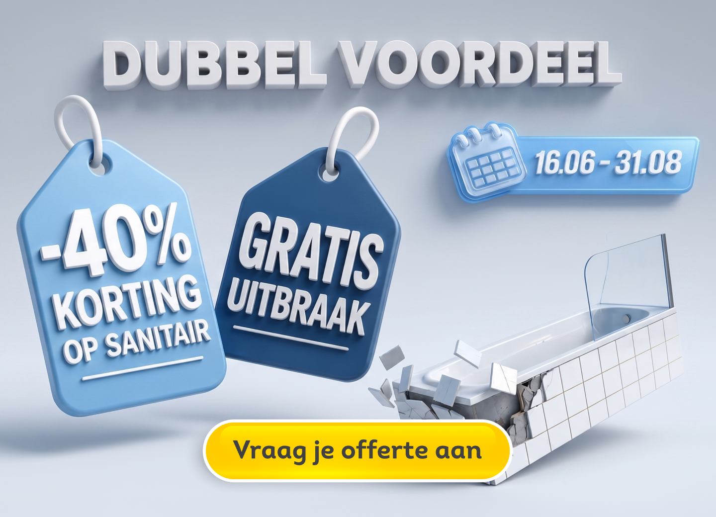 Website news visual for the Van Calster Dubbel Voordeel campaign